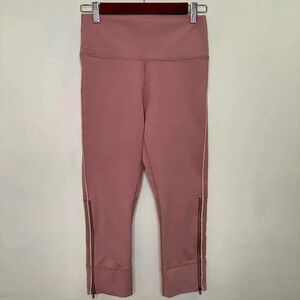 Fabletics Demi Lovato Define PowerHold High-Waisted Capri Pink Leggings Small